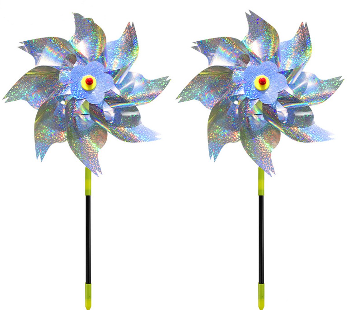 Reflecterende vogelverschrikker / windspinner - zilver