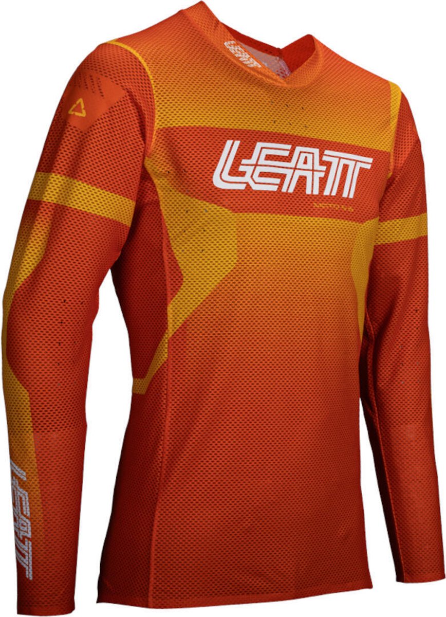 Leatt Moto 5.5 UltraWeld Flame Oranje Geel Motocross Jersey -