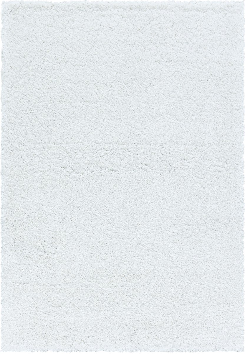 Extra hoogpolig shaggy vloerkleed Fluffy - wit - 120x170 cm