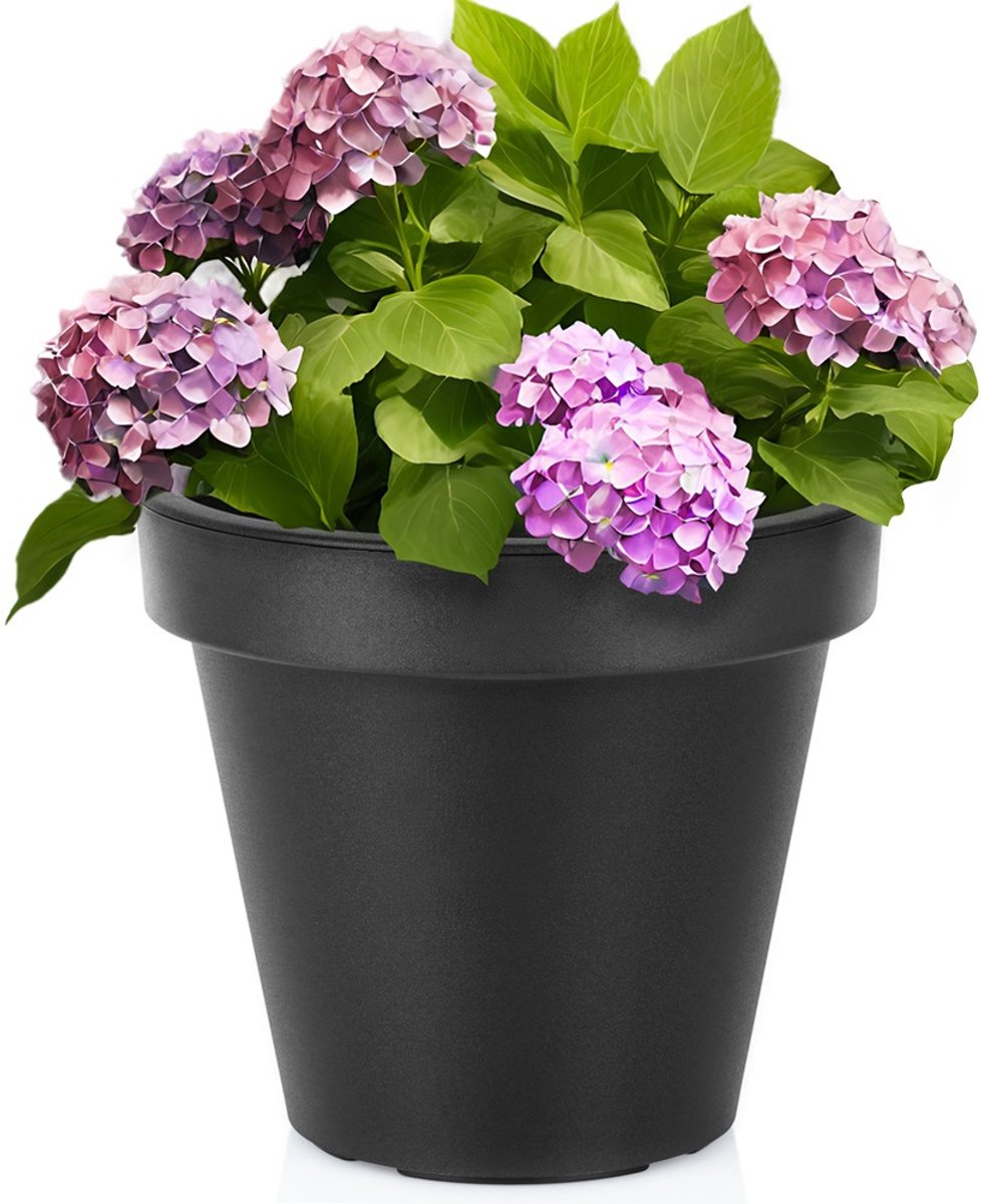 Bloempot voor De Tuin Plastic Zwart Rond 29 cm - Plantenpot - Plantenpot