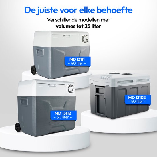 MEDION mobiele koelbox met verwarmingsfunctie (elektrisch, 2in1 koelen en verwarmen, 20 liter, draaggreep, 3in1 aansluiting 5V USB, 230V & 12V autoadapter, voor autotruck camping vakantie tuin festiva van Medion — afbeelding 3