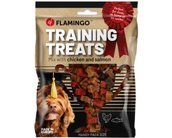 Flamingo hondensnacks - voor honden - training treats met zalm en kip - 100 gr