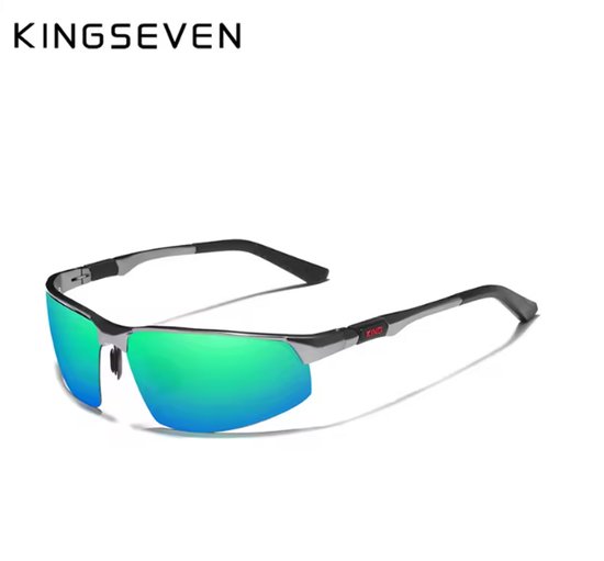KINGSEVEN Zonnebril 9121 - Donkergroen – Heren - Vrouwen - Gepolariseerd - UV400 - Sportief