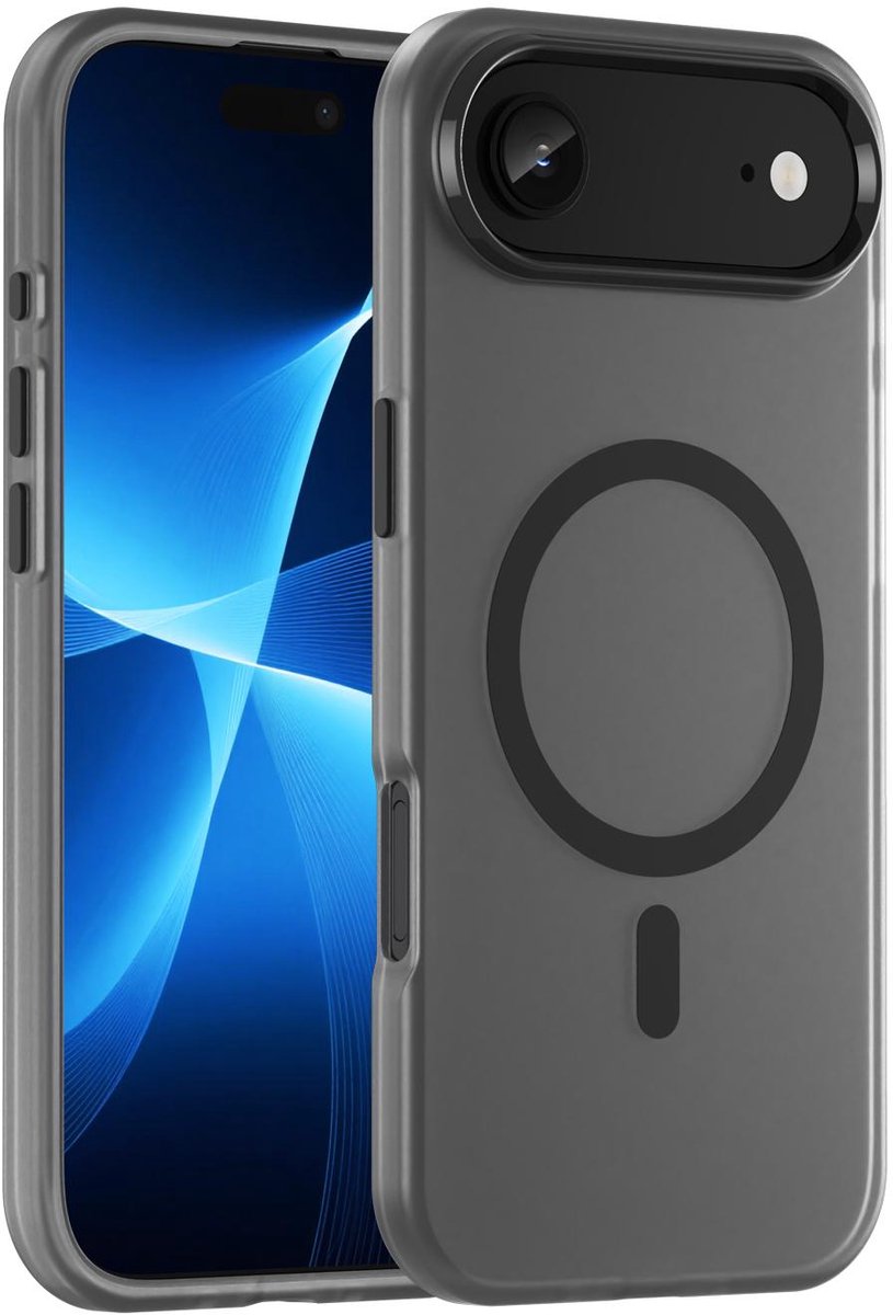 Mobigear Hoesje geschikt voor Apple iPhone Air MagSafe Telefoonhoesje Hardcase | Mobigear Shockproof Backcover | Geschikt voor MagSafe | Geschikt voor Draadloos Opladen met Magnetische Ring | Geschikt voor MagSafe Case - Zwart