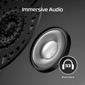 Close-up van 53mm drivers in een zwarte gaming headset.