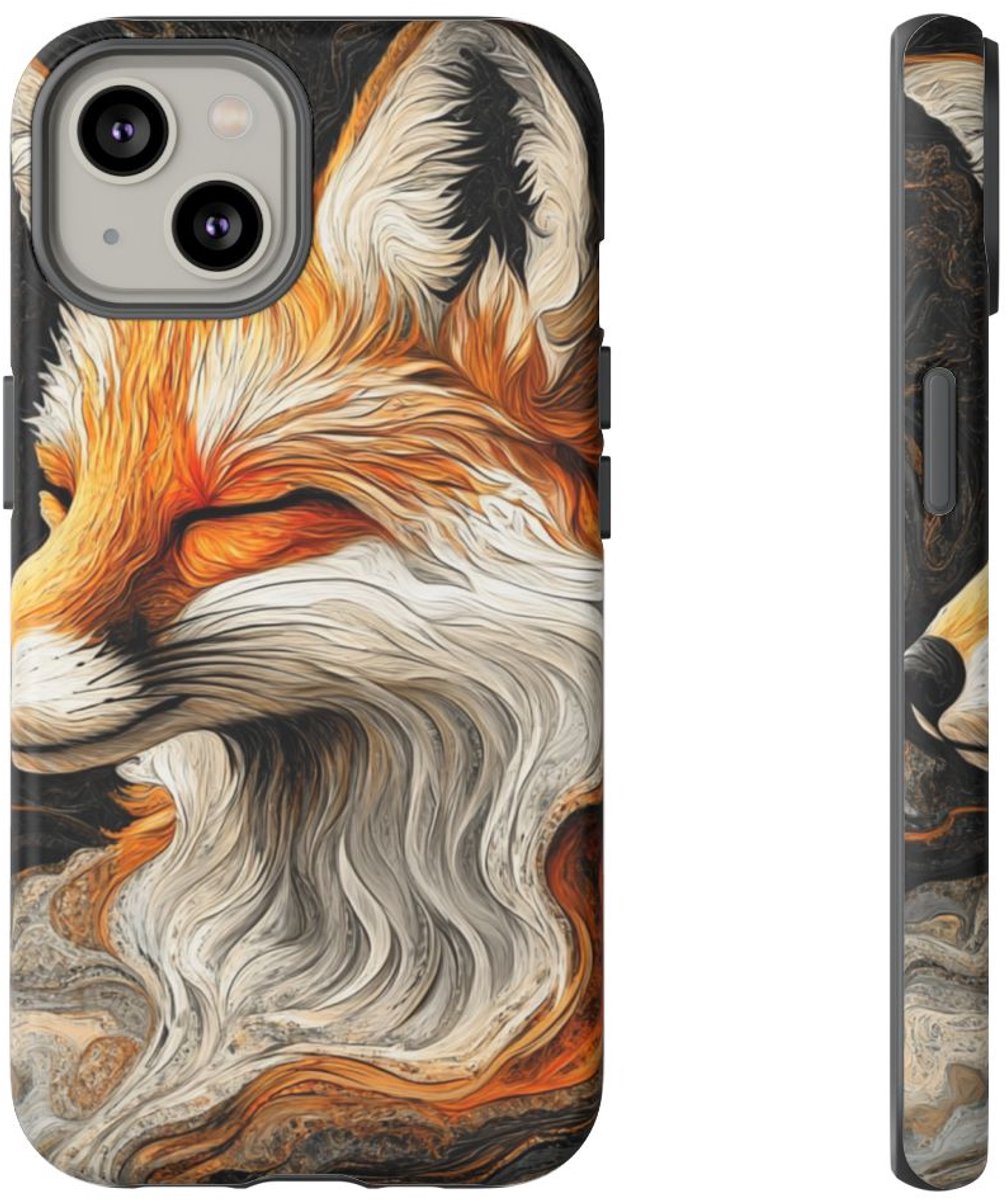 Abstract Vosportret – Telefoonhoesje Geschikt voor iPhone 14