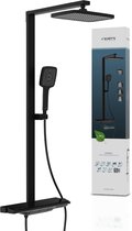 Système de douche SCHÜTTE HAWAII - Douche effet pluie - Avec robinet thermostatique - Zwart mat