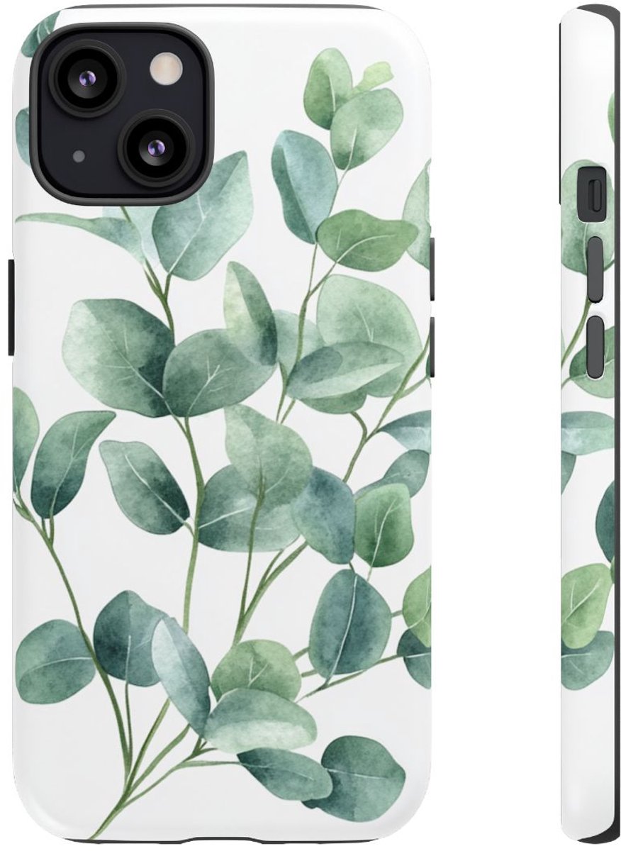 Aquarel Eucalyptusbladeren – Telefoonhoesje Geschikt voor iPhone 13