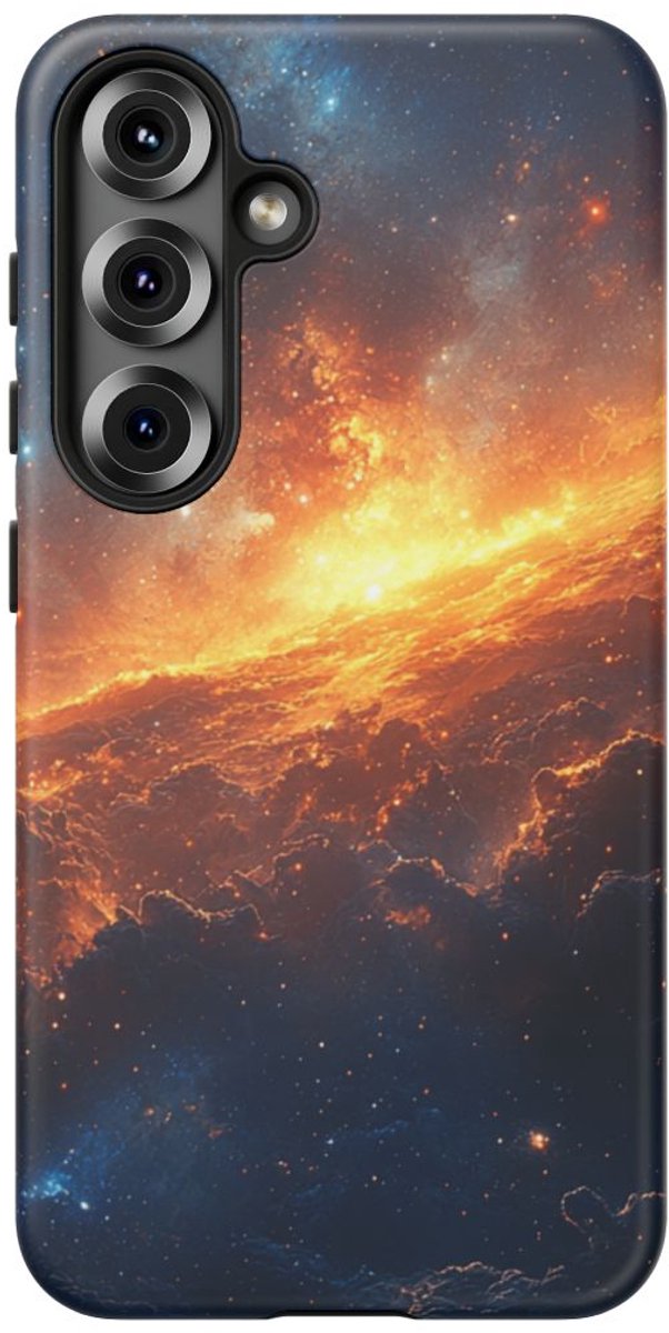 Vurige Kosmische Nevel – Telefoonhoesje Geschikt voor Galaxy S25