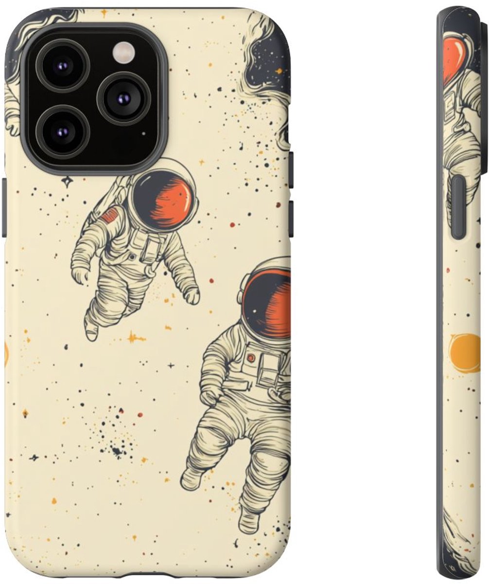 Zwevende Astronauten in de Ruimte – Telefoonhoesje Geschikt voor iPhone 14 Pro Max