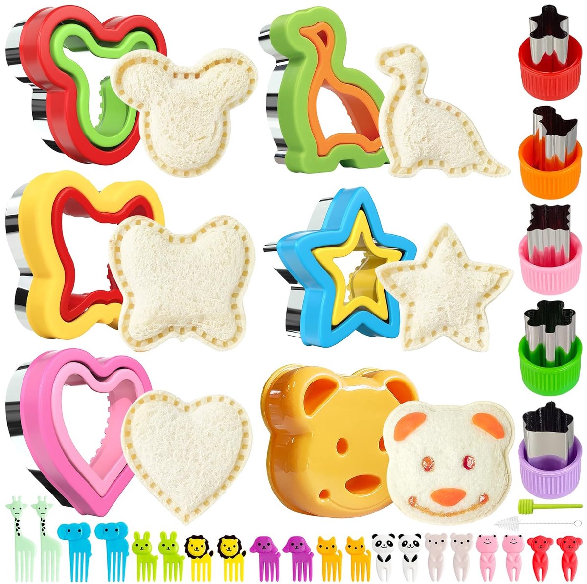 Kindersandwichfrees - 33 stuks - roestvrij staal - BPA-vrij