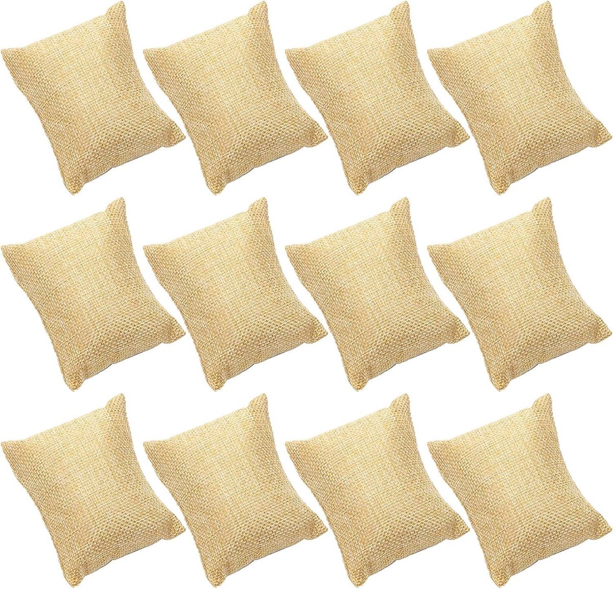 LATRAT Horlogekussen, 12 stuks, displaykussens voor sieraden, kussens voor sieraden, kussens voor de presentatie van sieraden, horloges en armbanden, 9 x 8 x 4 cm