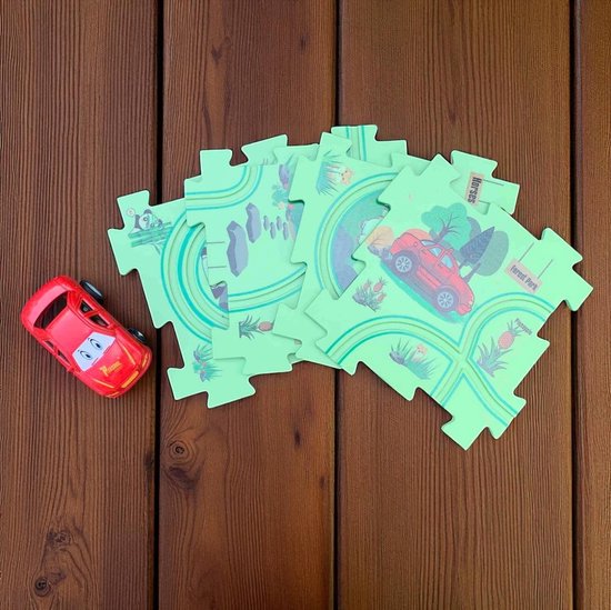 Klikkopers® - Puzzelbaan - Puzzel Kinderen - Racebaan Elektrisch - Speelgoedauto - Race Baan- Dinosaurus Speelgoed van Klikkopers — afbeelding 5