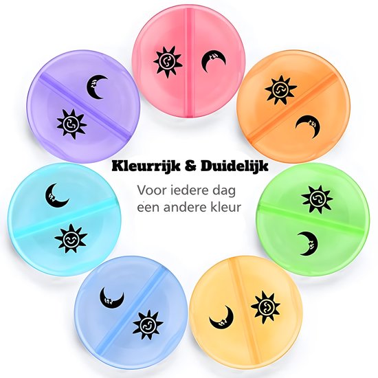 Pilulier 7 jours - Pilulier 7 jours - Boîtes à pilules 7 jours 2 compartiments - Boîtes à pilules avec fermeture robuste