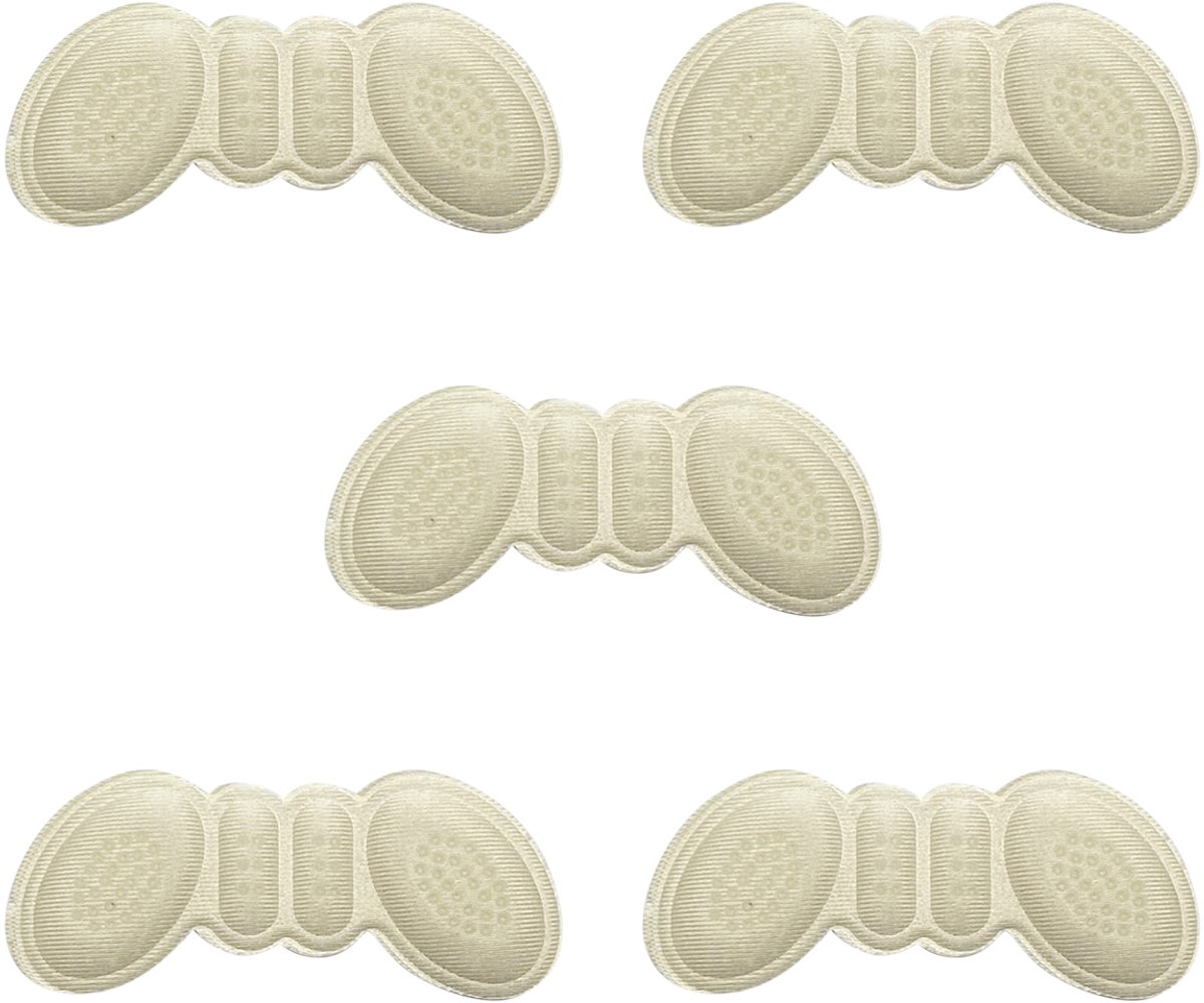 Purepeak Schoen Verkleiner Set - 5 Stuks - Antislip Hielzooltjes - Beige - 10 x 4 cm - Hielbeschermers - Hielkussens