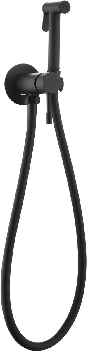 WEBO Bidet Bidetset met handdouche warm/koud– Mat zwart – Hygiënisch Toiletvergroting – Eenvoudige Montage – water sproeier - complete montageset - handdouche wc - bidetkraan voor toilet (wc) en badkamer
