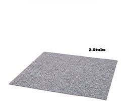 2 Stuks Tapijttegel 50 x 50 cm - Antraciet