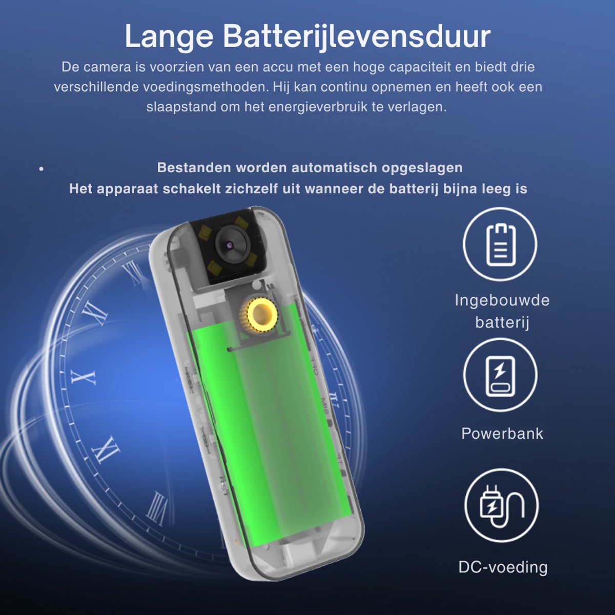 Narvie 3MP Draadloze Beveiligingscamera – WiFi IP Camera met Batterij, Nachtzicht, Bewegingsdetectie & 32GB SD-kaart – Voor Binnen & Buiten – foto 4