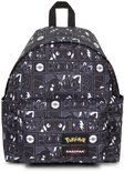 Zwarte Eastpak rugzak met Pokémon print en Eastpak logo.