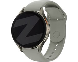 Bandz Smartwatch bandje 20mm siliconen sport 'Easy fit' - geschikt voor Samsung Galaxy Watch 4 / 5 / 6 / 7 (Pro / Classic) / 3 - 41mm / Active 40 & 44mm / FE - Amazfit GTS 1-2-3-4 - Polar Unite / Ignite / Pacer (lichtgrijs)