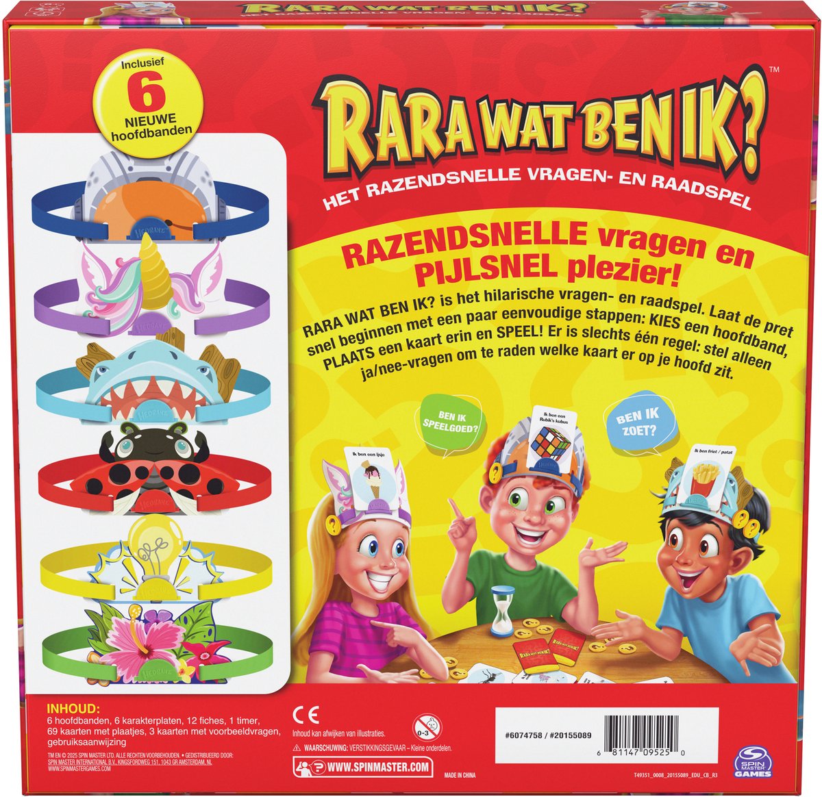 RARA wat ben ik? Hedbanz 3e editie 2025 - Nieuwe kaarten en hoofdbanden - 2-6 spelers — afbeelding 6