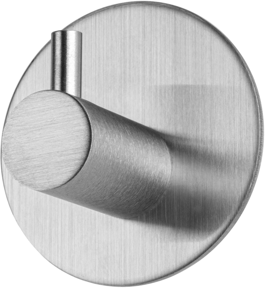KADAX Zelfklevende haken, 3 m, handdoekhaak van roestvrij staal, sterke badjashaken, kledinghaken, wandhaken voor keuken, badkamer, handdoek, keukenhaak, zonder boren, zilver (enkel/rond)