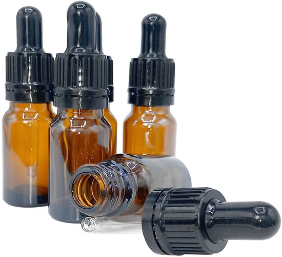Pipetflesje 10ml 1 stuk - Glazen Flesje met Pipet - 1x Pipetfles met Garantiesluiting