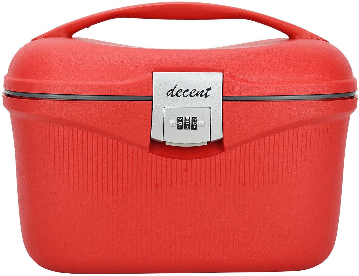 Decent SPORTIVO – Beautycase - Make Up koffer – Handbagage Reistas – Medicijnkist Waterbestendig - Opbergbox voor Pillen en Medicijnen - Nagelkoffer – ROOD