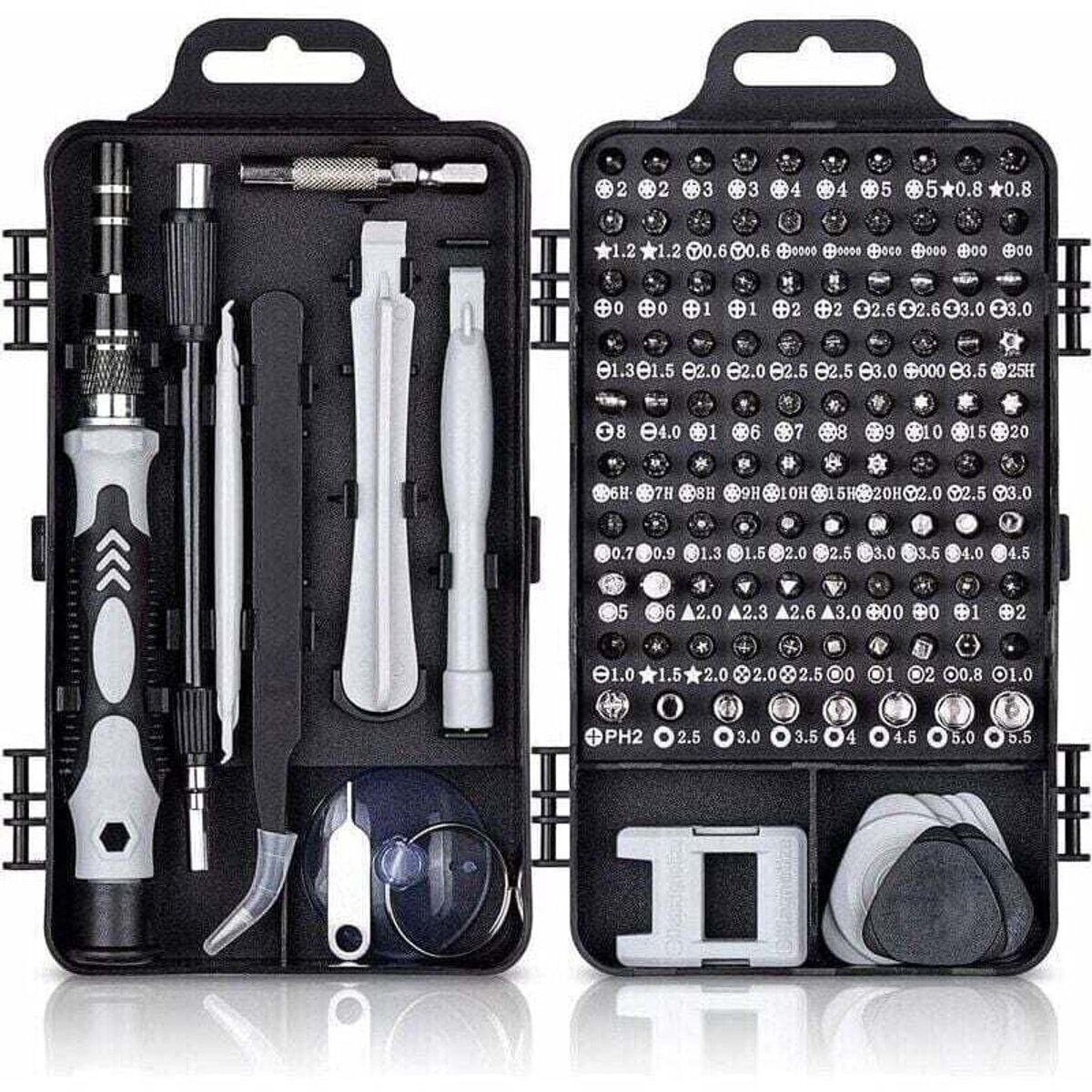 115 in 1 Precisie Schroevendraaier Kit Gereedschap, Draagbare Magnetische Precisie Schroevendraaier Kit Schroevendraaier Reparatie Gereedschap voor Computer/Laptop/iPhone/Bril/Horloge/Smartphone Zwart