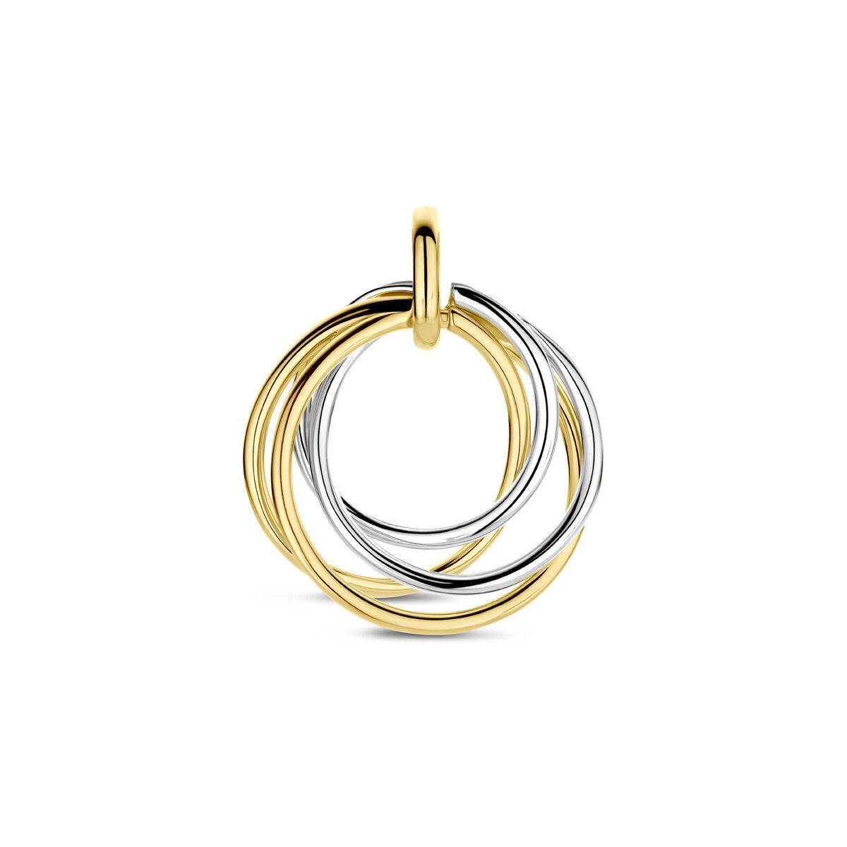 14K bicolor goud geel/wit hanger 21 mm - 4209098