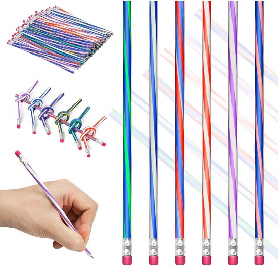 Foto: Allecto premium buigende potloden voor kinderen zachte potlood flexibele kleurrijk leraren schoolprijzen feestbenodigdheden kids gift