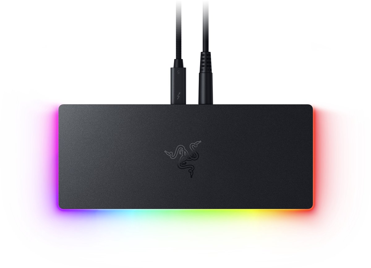 Razer Thunderbolt 5 Dock - Docking Station - 10 poorten - M.2-opslagsleuf - Chroma RGB - Zwart