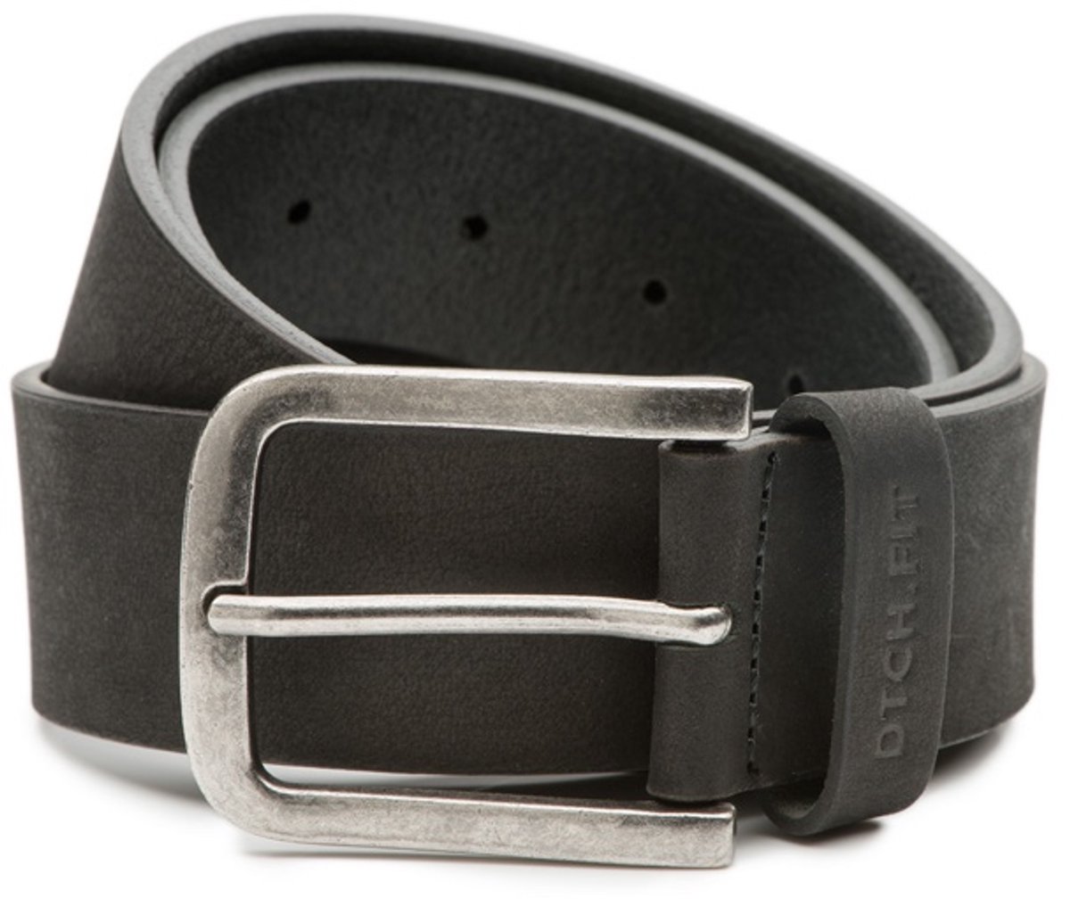 DTCH.FIT Herenriem Leer Jaxx - Riem Zwart - Jeans Broekriem - Riemmaat 85cm - Totale lengte 100cm