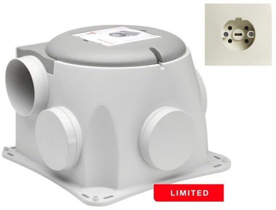 Zehnder ComfoFan Silent ventilator 125mm kunststof, stil, energiezuinig, Perilex stekker, vervangt CMF(e) en ComfoFan S