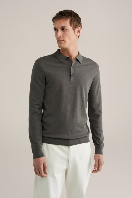 WE Fashion Heren fijngebreide polo