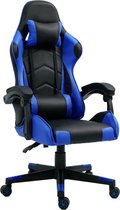 Bol.com Alora Gaming stoel X-TREME - Blauw - Met Nekkussen & Verstelbaar Rugkussen - Kunstleer - Gamestoel - Game Stoel - Gaming... aanbieding