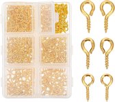 Lot De 300 Petits œillets à Visser Dorés En Acier Inox - 10 Mm, Bague 5 Mm - Parfait Pour Bijoux DIY, Pendentifs, Perles Et Déco - 7