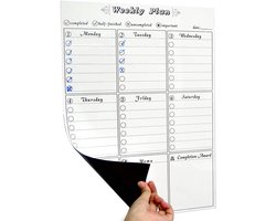 Magnetisch Weekplanner whiteboard - A3 Formaat - Planbord - Familieplanner - Weekplanner - Gezinsplanner - To Do Planner - Koelkast magneet - Maaltijdplanner - Menuplanner - Fitness voeding schema Magnetisch Weekplanner whiteboard - A3 Formaat - Planbord - Familieplanner - Weekplanner - Gezinsplanner - To Do Planner - Koelkast magneet - Maaltijdplanner - Menuplanner - Fitness voeding schema