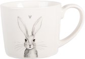 Clayre & Eef Mok 275 ml Wit Porselein Konijn