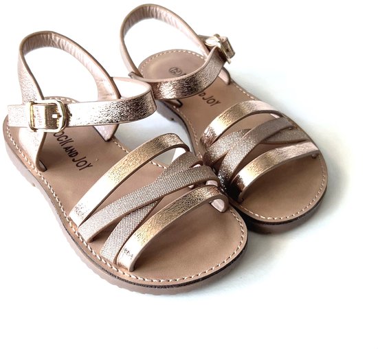 Sandales pour femmes Kinder - Champagne Goud à paillettes - Pointure 28