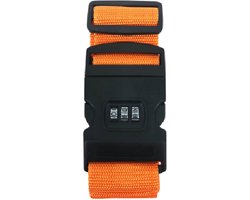 Kofferriem met cijferslot - Verstelbaar - Bagageriem - 200 Centimeter - Extra Beveiliging - Reizen - Oranje