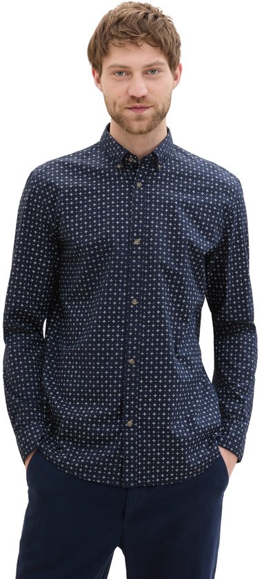 Tom Tailor Shirt Chemise en popeline avec imprimé 1041396xx12 35556 Taille homme - M