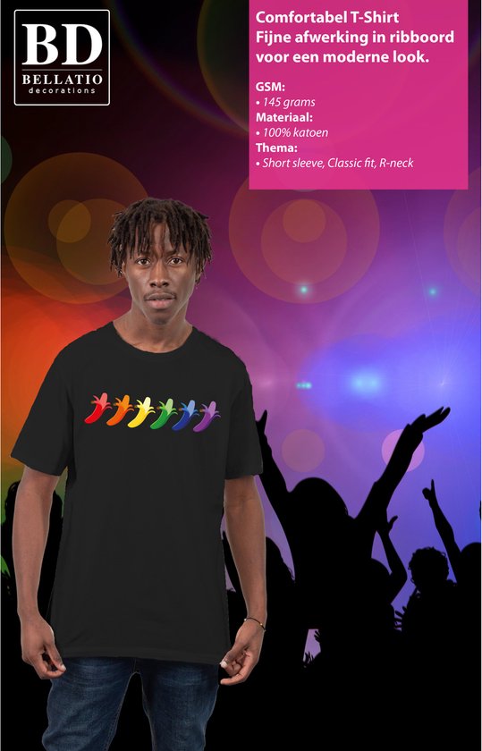 T-shirt Gay Pride Bellatio Decorations pour homme - fierté - noir - bananes - LHBTI L