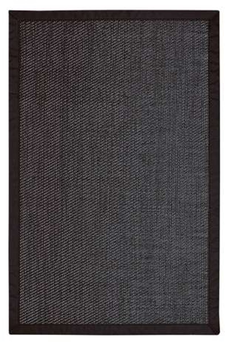 Storesdeco Premium vinyl vloerkleed met bies, antislip en sterk – zwart , 120 x 180 cm