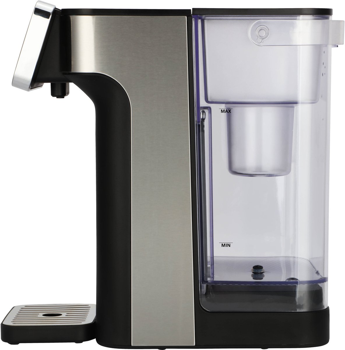 Inventum HWD725B Heetwaterdispenser - Inhoud 2 liter - 45°C tot 100°C - Touch Display - BPA vrij - Waterkoker - Heetwatertap - Antikalkfilter - 2600 watt - Zwart/RVS — afbeelding 3