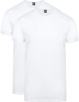 Alan Red Derby T-shirt pour homme Extra Long Blanc Round Lot de 2 - XL