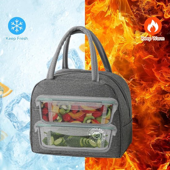 Set van 5 geïsoleerde sandwichzakken - voor school