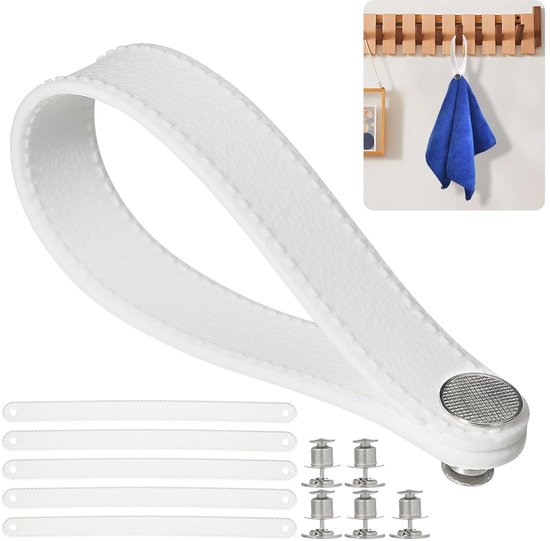 PATIKIL Handdoekbanden – 6 Stuks – Siliconen – Rekbaar & Winddicht – 30x1 Cm – Voor Strandstoelen, Zwembaden & Cruises – Zwart