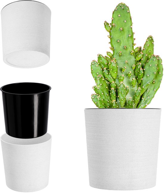 KADAX Bloempot met houtspaanders, elegante