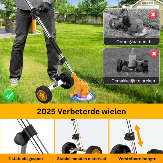 DailySupplies® Onkruidborstel Electrisch - Bosmaaier - Grastrimmers met Accu van DailySupplies® — afbeelding 5